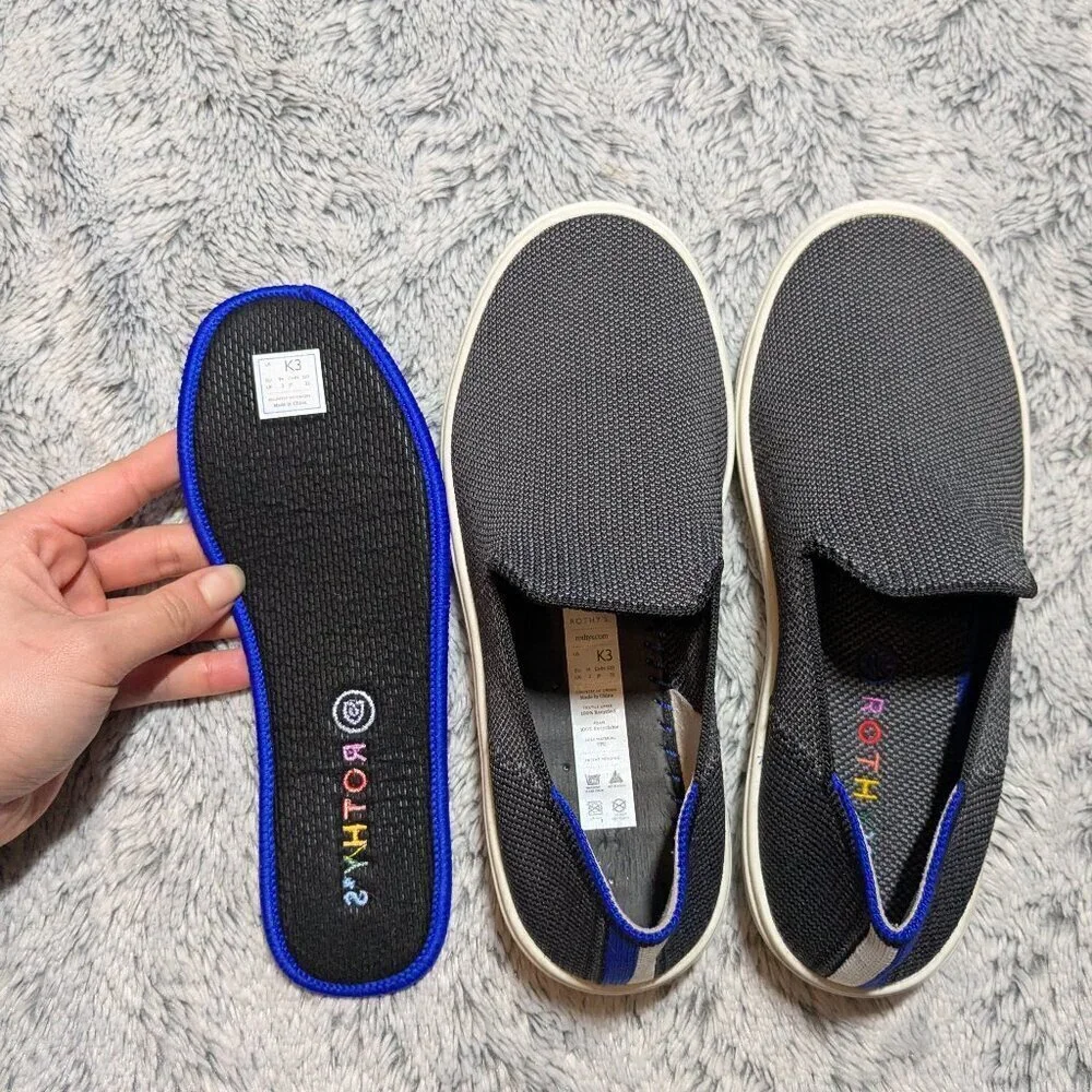 Rothy's Rothys Kids Sneakers Slip On Gray Size 3 Rainbow